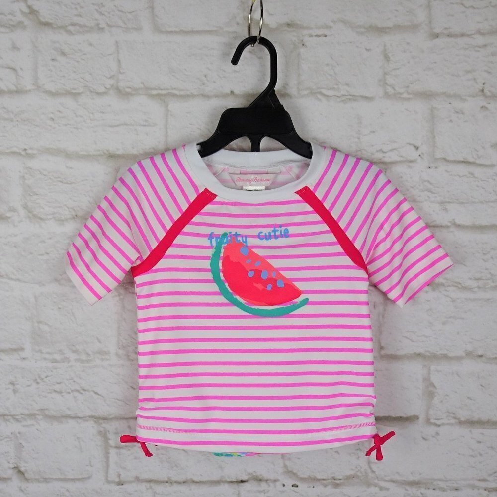 NWT Tommy Bahama Girls Rash Guard Swim Set  2T Watermelon UPF 50+ - Picture 4 of 11